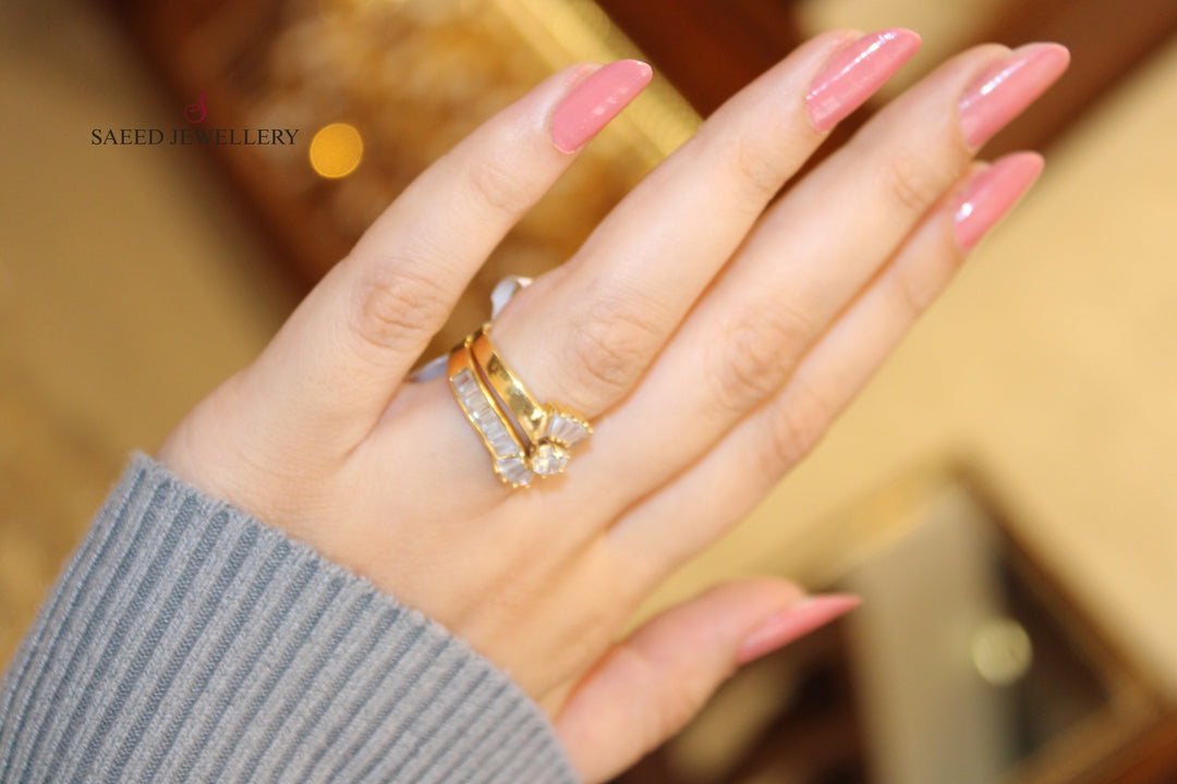 21K Gold Twins Wedding Ring by Saeed Jewelry - Image 17