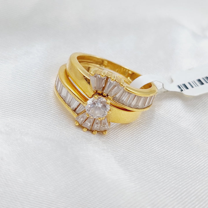 21K Gold Twins Wedding Ring by Saeed Jewelry - Image 11