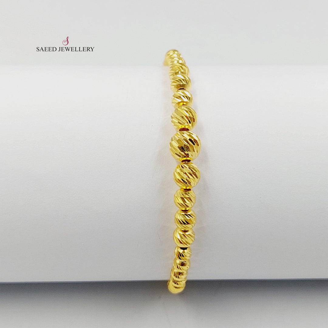 21K اسوارة طابات اكسترا-مجوهرات الشيخ سعيد-Saeed Jewelry 