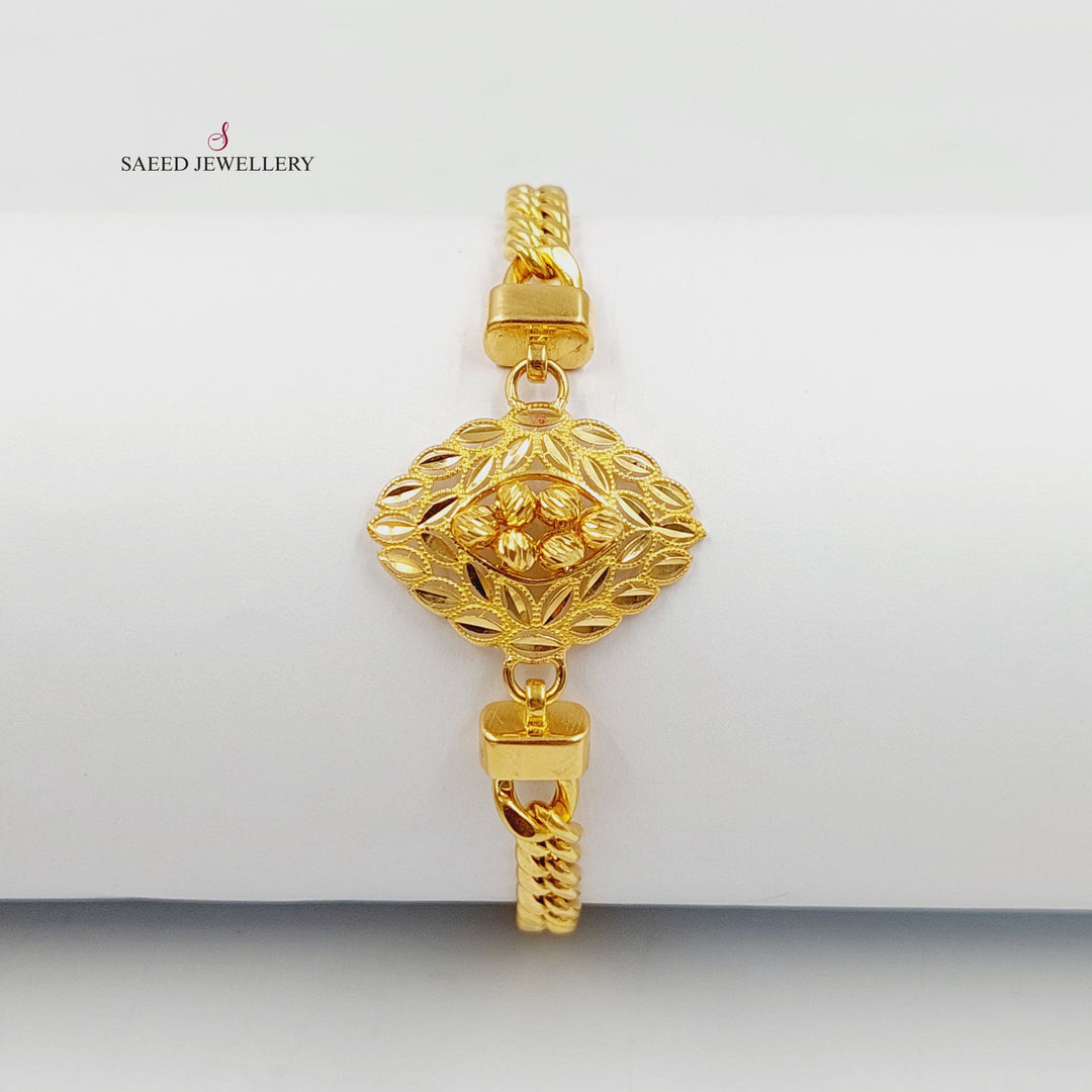 21K اسوارة سنبلة-مجوهرات الشيخ سعيد-Saeed Jewelry 