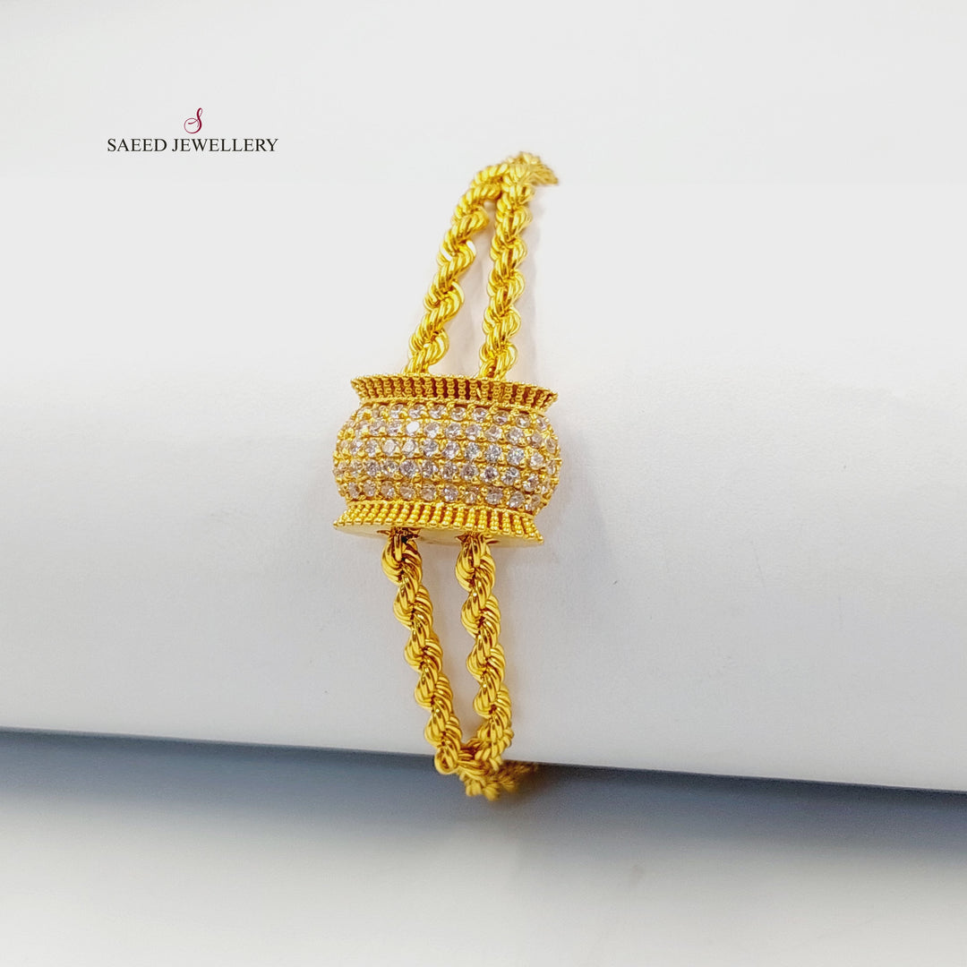 21K اسوارة جدل مرصع-مجوهرات الشيخ سعيد-Saeed Jewelry 