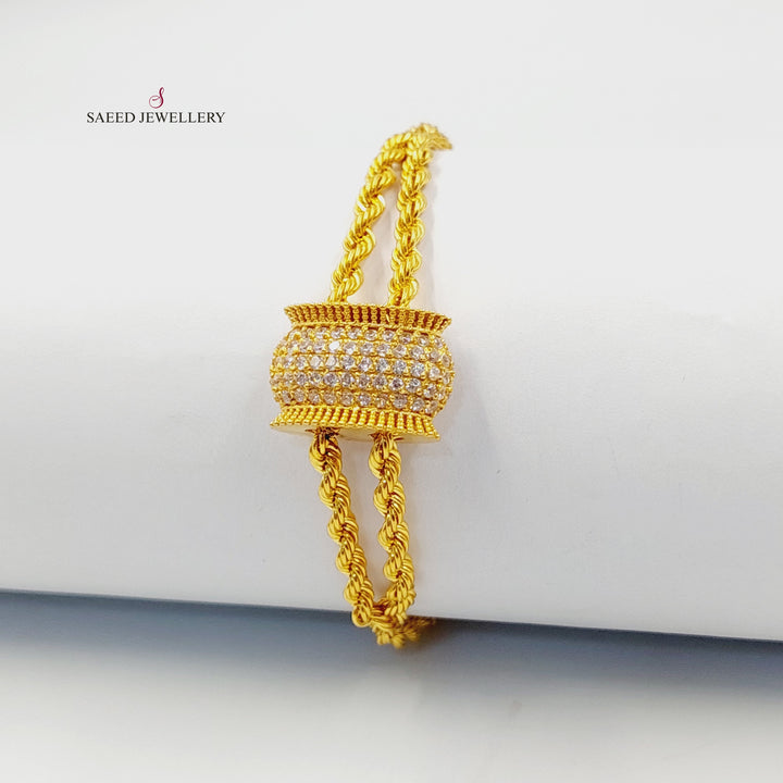 21K اسوارة جدل مرصع-مجوهرات الشيخ سعيد-Saeed Jewelry 