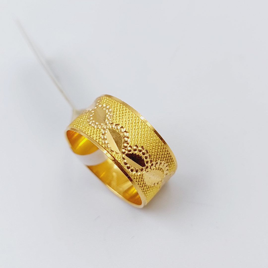 21K Gold CNC Wedding Ring by Saeed Jewelry - Image 9