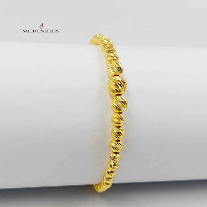 21K اسوارة طابات اكسترا-مجوهرات الشيخ سعيد-Saeed Jewelry 