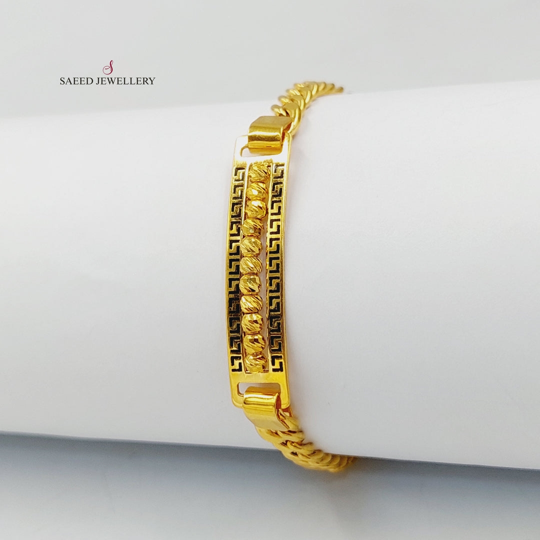 21K اسوارة بلاك مينا-مجوهرات الشيخ سعيد-Saeed Jewelry 