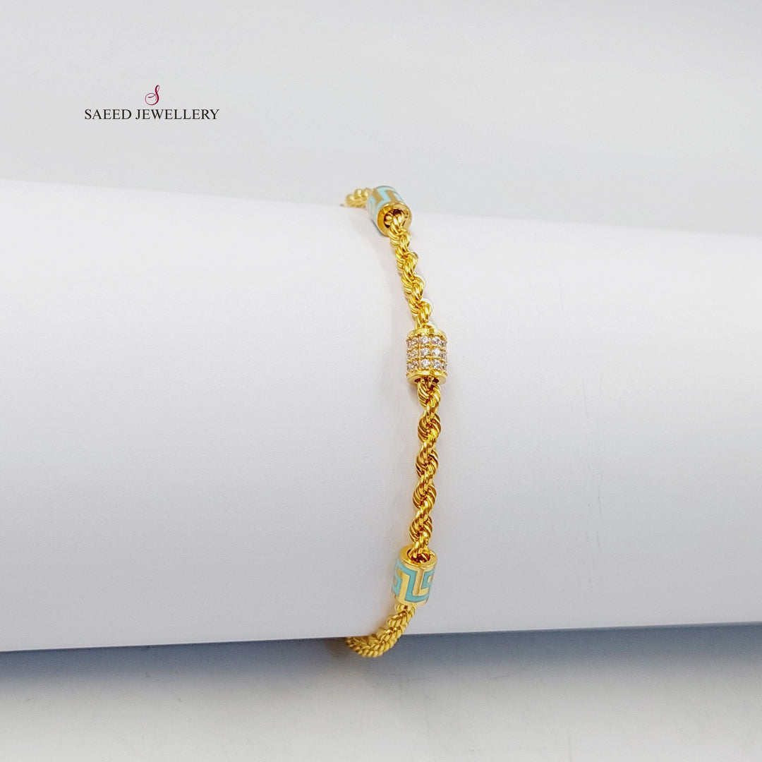 21K اسوارة جدل مينا-مجوهرات الشيخ سعيد-Saeed Jewelry 