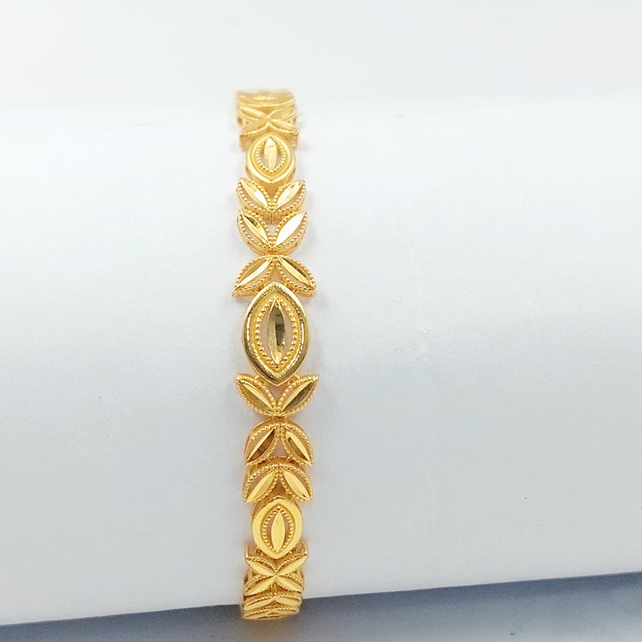 21K اسوارة ورق الشجر-مجوهرات الشيخ سعيد-Saeed Jewelry 