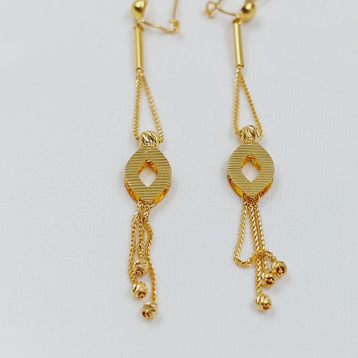 21K حلق فانسي اكسترا-مجوهرات الشيخ سعيد-Saeed Jewelry 