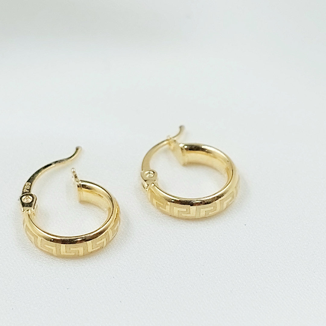 18K حلق ذبلة اطفال-مجوهرات الشيخ سعيد-Saeed Jewelry 