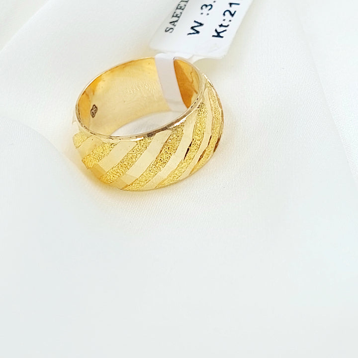 21K ذبلة رشة السكر عريض-مجوهرات الشيخ سعيد-Saeed Jewelry 