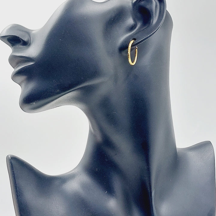 21K حلق ذبلة-مجوهرات الشيخ سعيد-Saeed Jewelry 