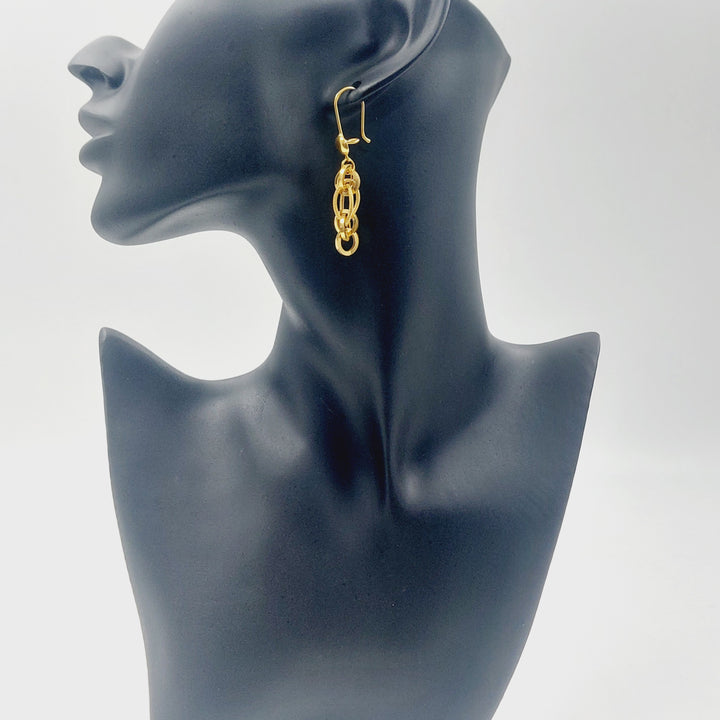 21K حلق شنكل-مجوهرات الشيخ سعيد-Saeed Jewelry 