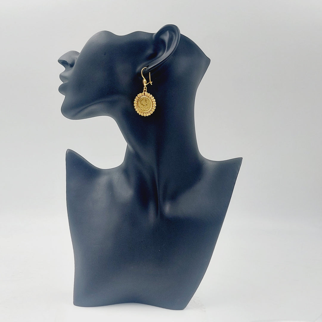 21K حلق شنكل رشادي-مجوهرات الشيخ سعيد-Saeed Jewelry 