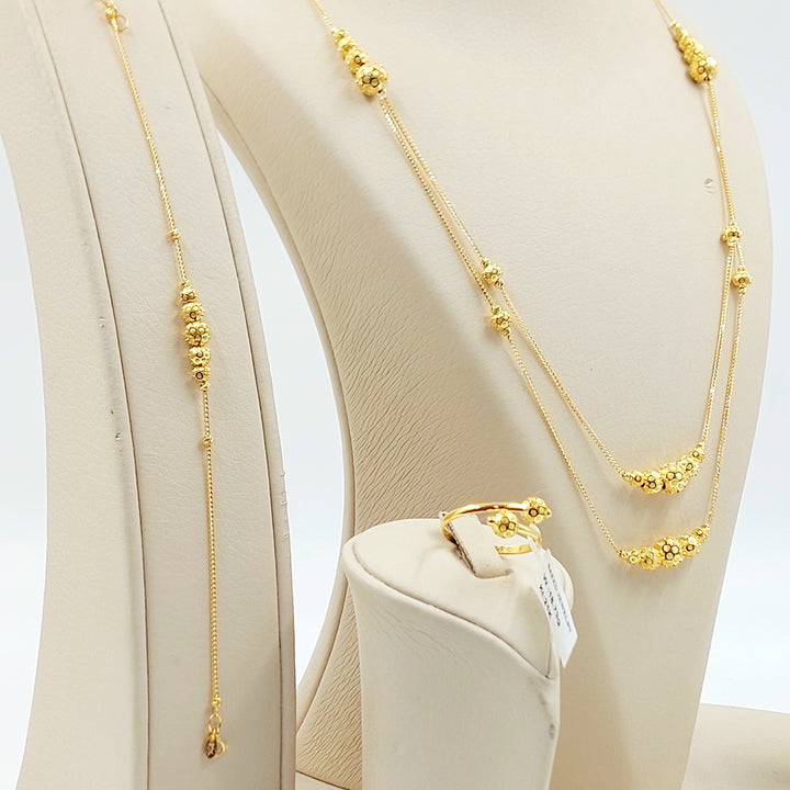 21K طقم طابات ناعم-مجوهرات الشيخ سعيد-Saeed Jewelry 