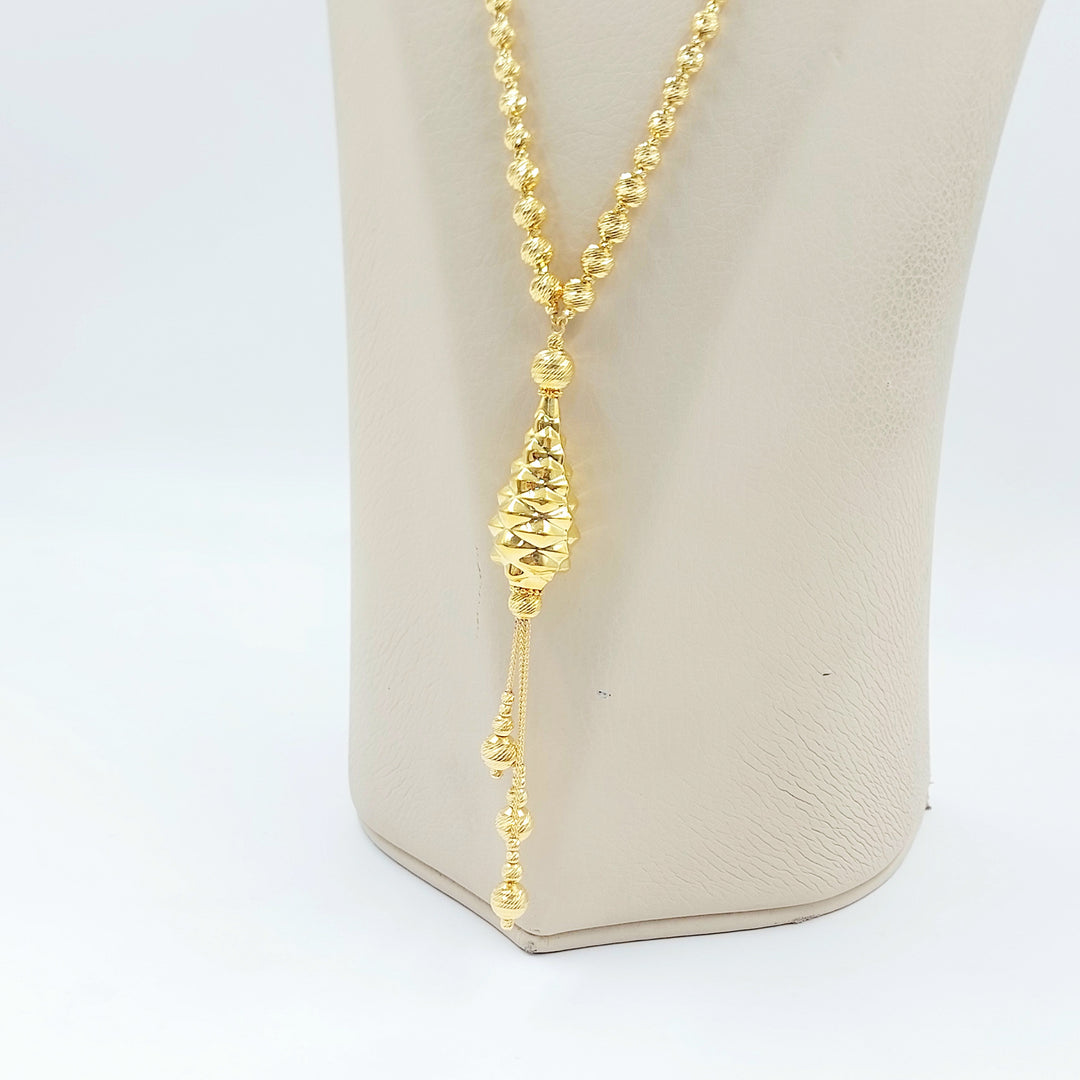 21K عقد مسبحة اكسترا-مجوهرات الشيخ سعيد-Saeed Jewelry 