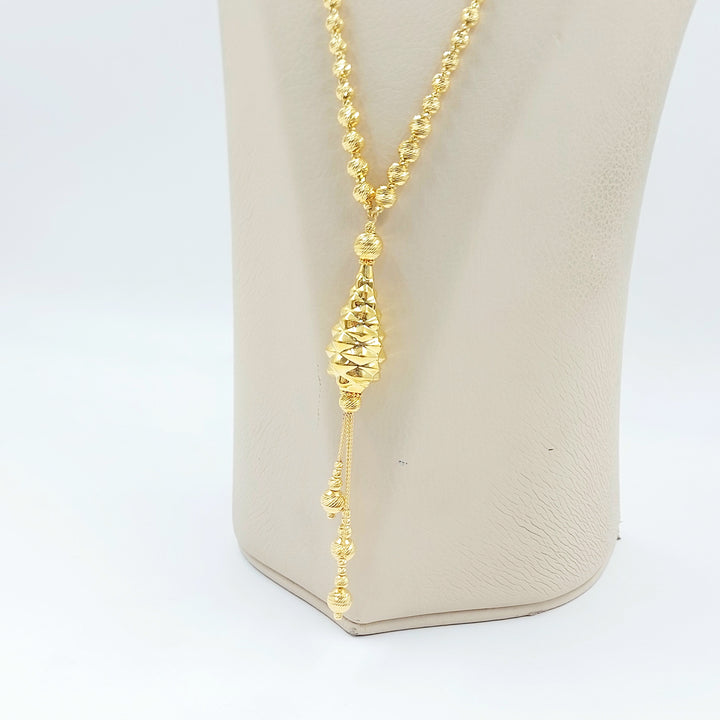 21K عقد مسبحة اكسترا-مجوهرات الشيخ سعيد-Saeed Jewelry 