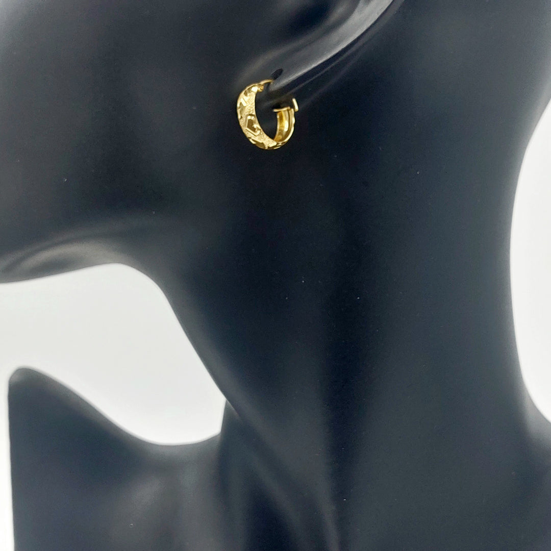 21K حلق ذبلة-مجوهرات الشيخ سعيد-Saeed Jewelry 
