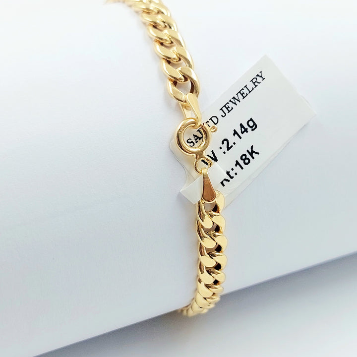 18K اسوارة جنزير مبسط-مجوهرات الشيخ سعيد-Saeed Jewelry 