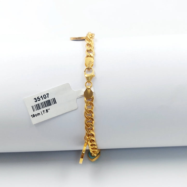 21K اسوارة دنانديش مينا-مجوهرات الشيخ سعيد-Saeed Jewelry 