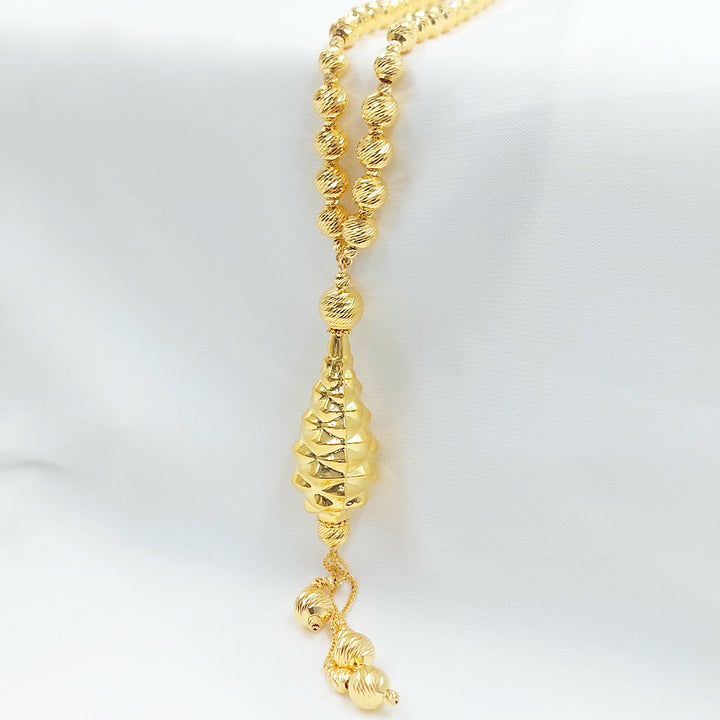 21K عقد مسبحة اكسترا-مجوهرات الشيخ سعيد-Saeed Jewelry 