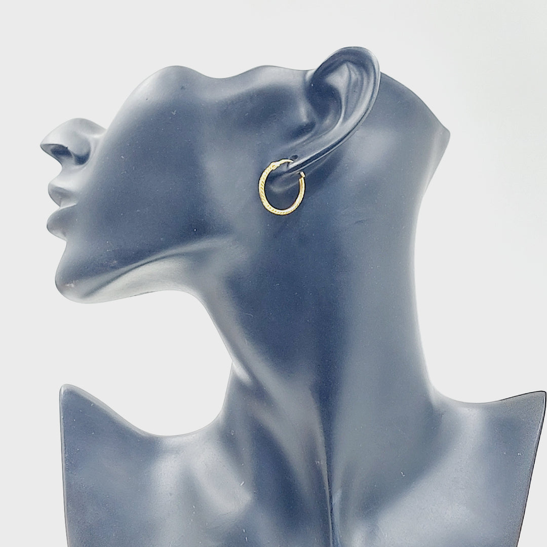 21K حلق ذبلة-مجوهرات الشيخ سعيد-Saeed Jewelry 