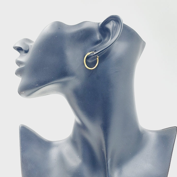 21K حلق ذبلة-مجوهرات الشيخ سعيد-Saeed Jewelry 