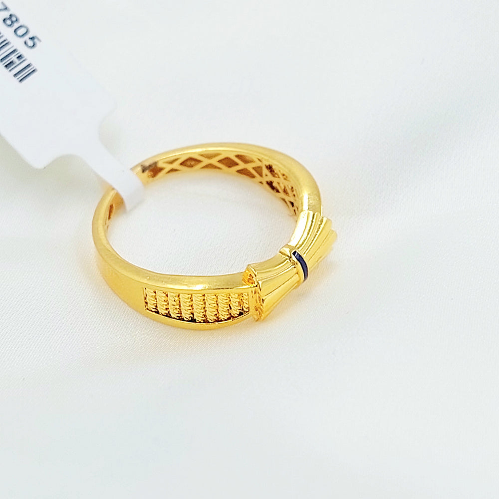 21K خاتم شكلة اكسترا-مجوهرات الشيخ سعيد-Saeed Jewelry 