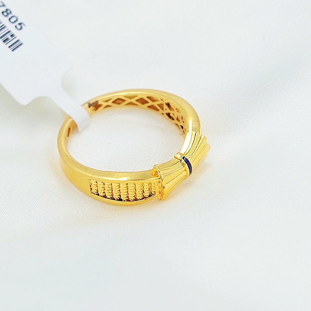21K خاتم شكلة اكسترا-مجوهرات الشيخ سعيد-Saeed Jewelry 