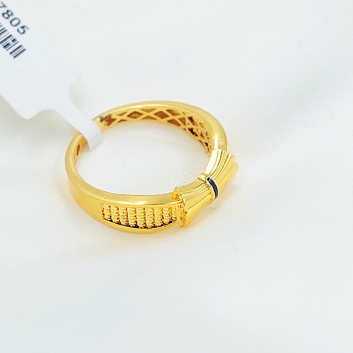 21K خاتم شكلة اكسترا-مجوهرات الشيخ سعيد-Saeed Jewelry 