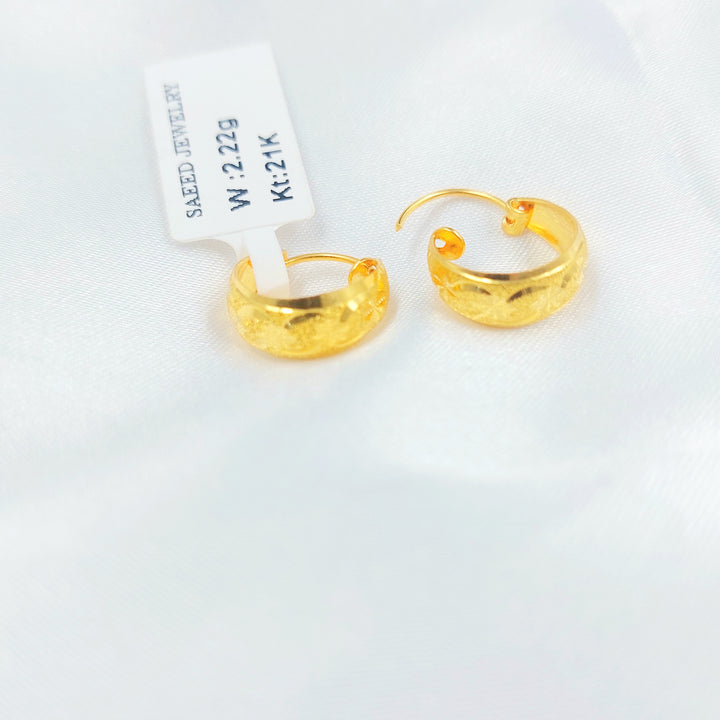 21K حلق ذبلة-مجوهرات الشيخ سعيد-Saeed Jewelry 