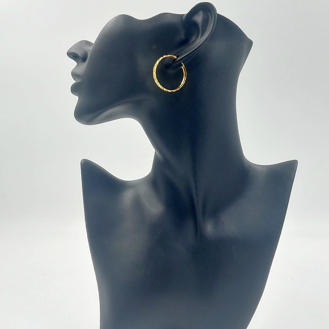 21K حلق ذبلة-مجوهرات الشيخ سعيد-Saeed Jewelry 