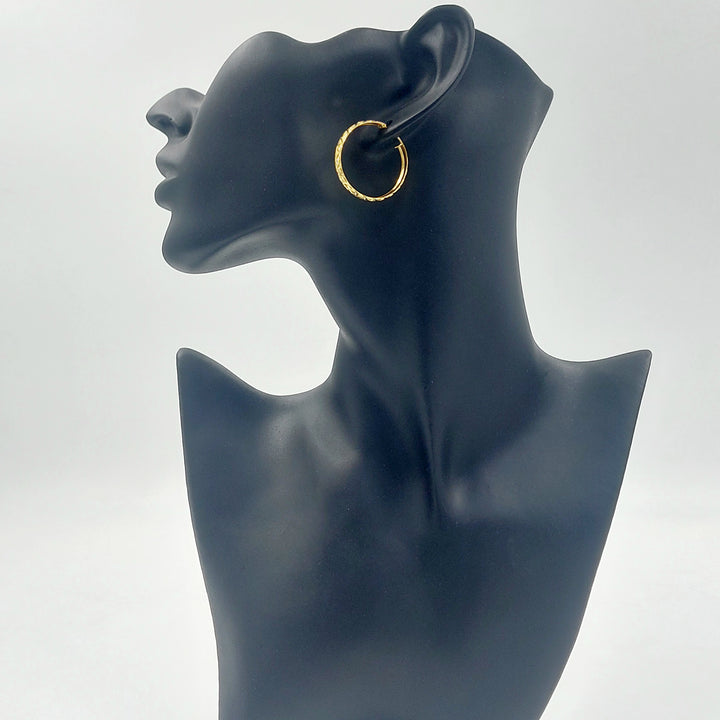 21K حلق ذبلة-مجوهرات الشيخ سعيد-Saeed Jewelry 