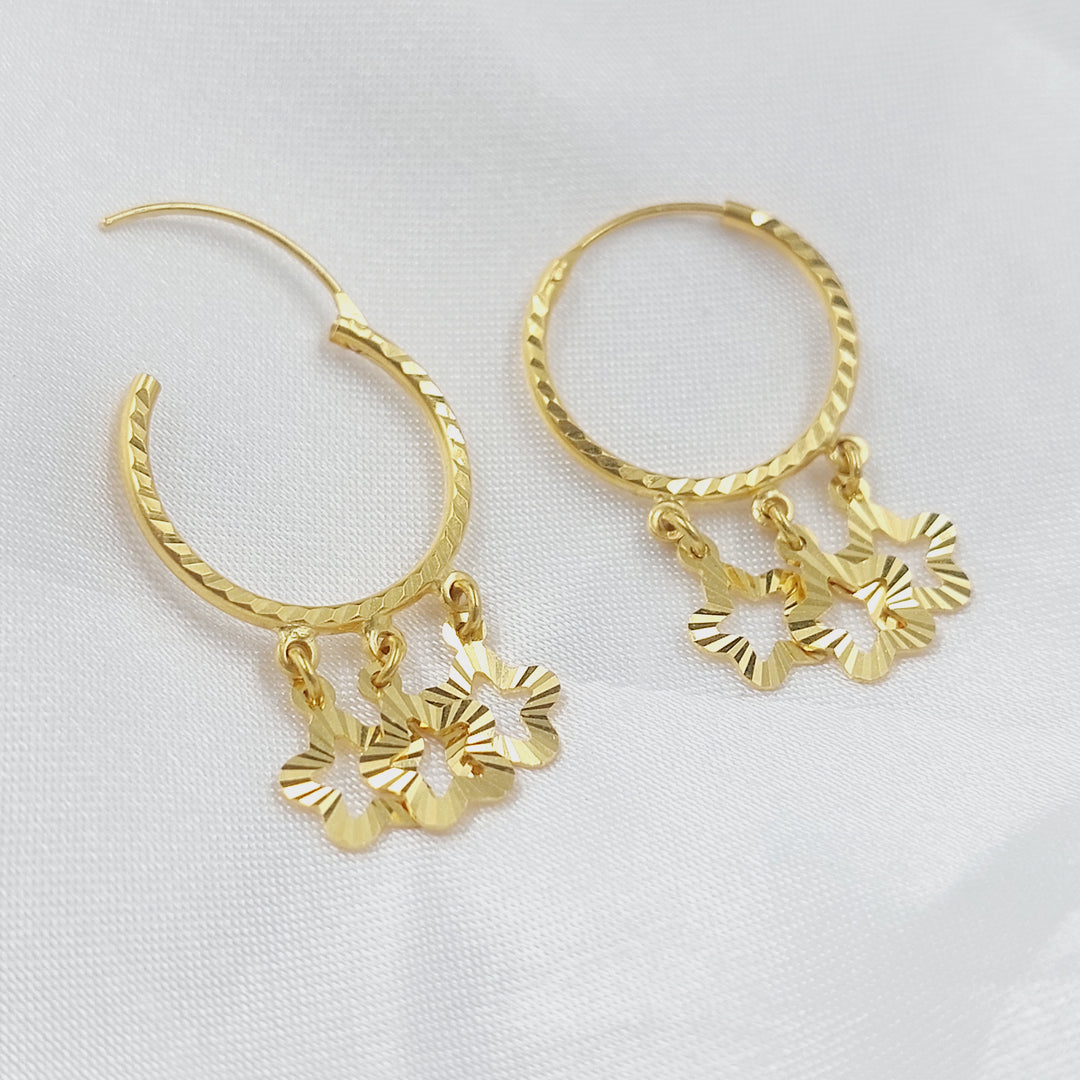 21K حلق ذبلة دنانديش-مجوهرات الشيخ سعيد-Saeed Jewelry 