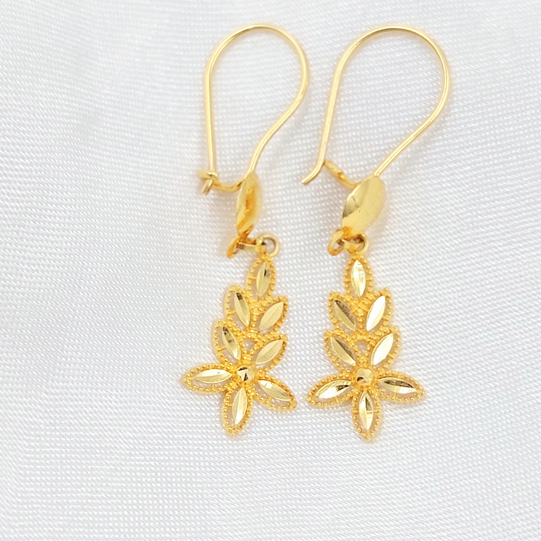21K حلق شمس-مجوهرات الشيخ سعيد-Saeed Jewelry 