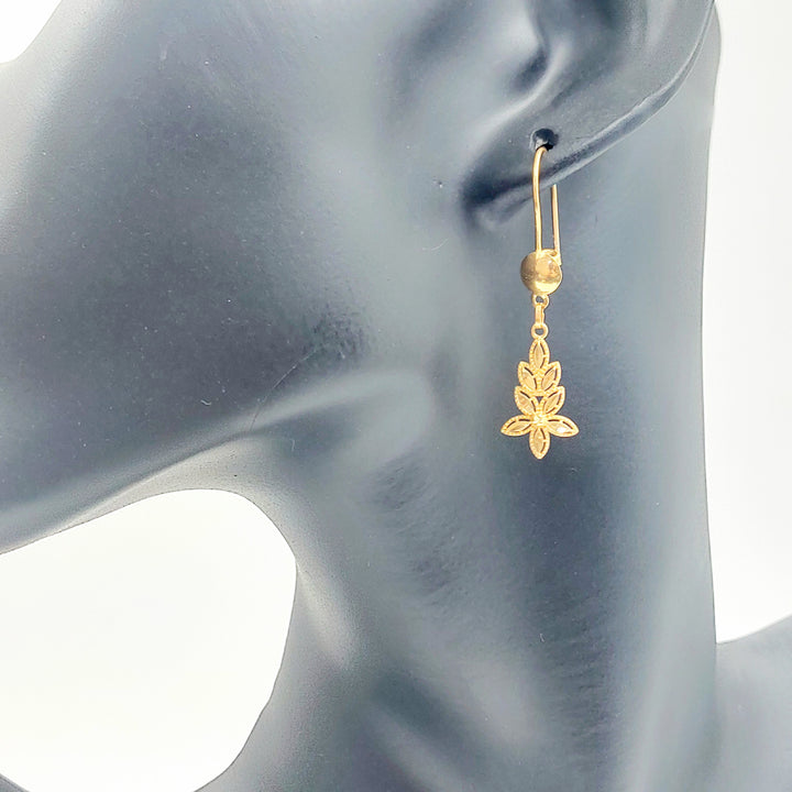 21K حلق شمس-مجوهرات الشيخ سعيد-Saeed Jewelry 