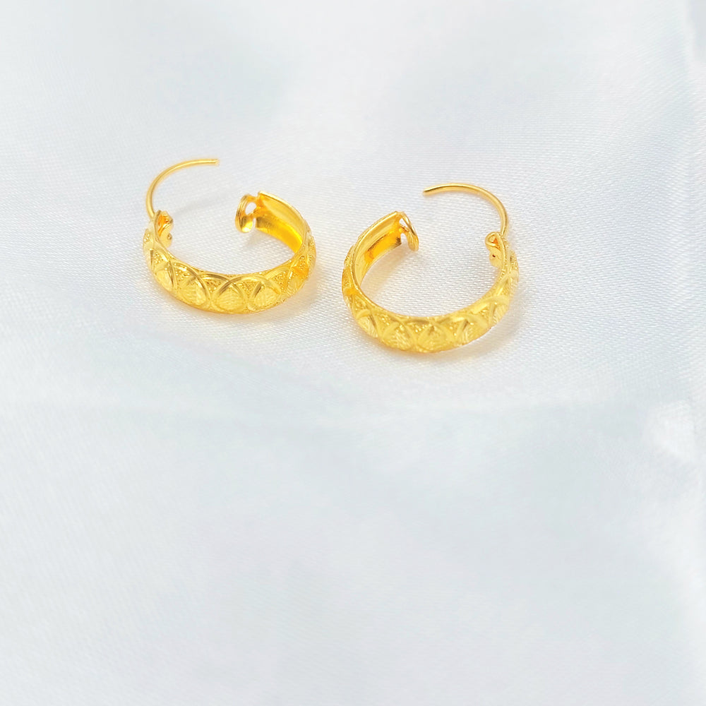 21K حلق ذبلة-مجوهرات الشيخ سعيد-Saeed Jewelry 