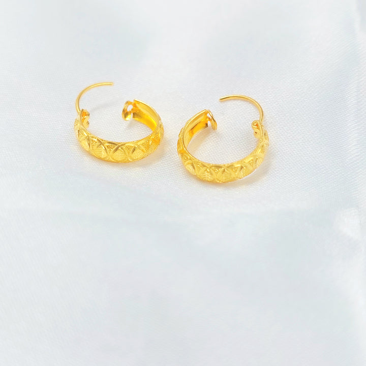 21K حلق ذبلة-مجوهرات الشيخ سعيد-Saeed Jewelry 