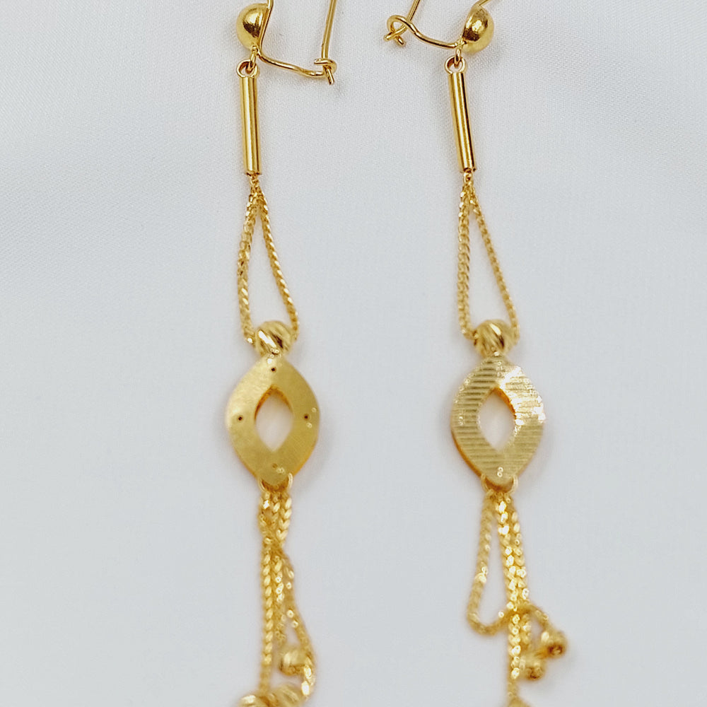 21K حلق فانسي اكسترا-مجوهرات الشيخ سعيد-Saeed Jewelry 