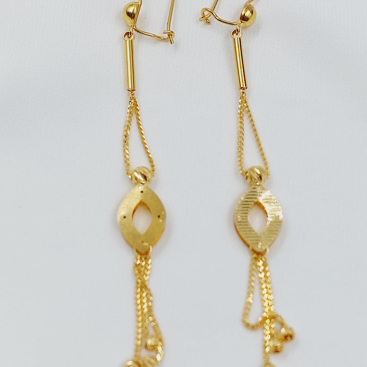 21K حلق فانسي اكسترا-مجوهرات الشيخ سعيد-Saeed Jewelry 