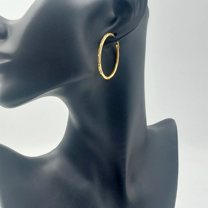 21K حلق ذبلة-مجوهرات الشيخ سعيد-Saeed Jewelry 