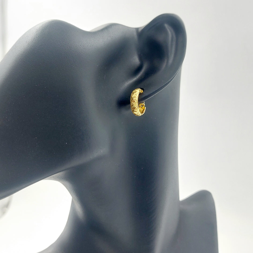 21K حلق ذبلة-مجوهرات الشيخ سعيد-Saeed Jewelry 