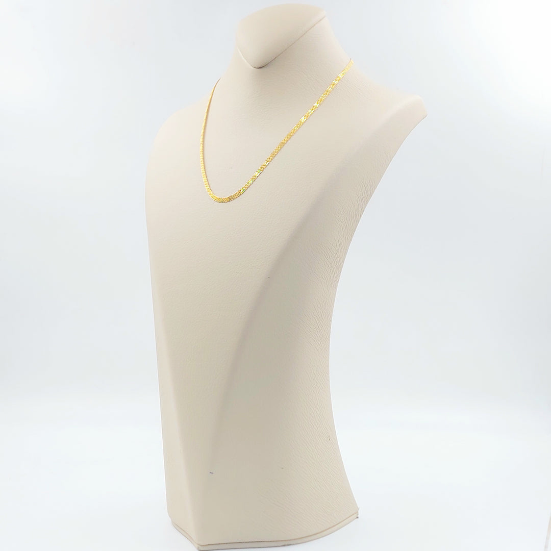 21K سنسال مبسط 3mm-مجوهرات الشيخ سعيد-Saeed Jewelry 