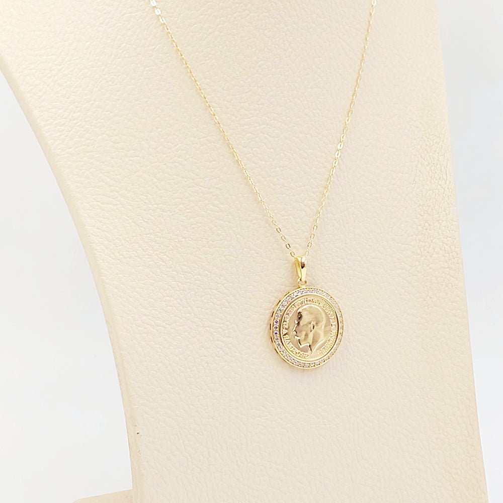 18K عقد انجليزي مرصع-مجوهرات الشيخ سعيد-Saeed Jewelry 