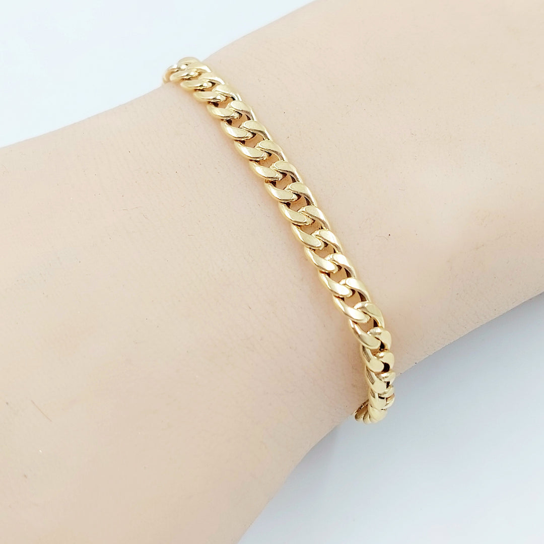 18K اسوارة جنزير مبسط-مجوهرات الشيخ سعيد-Saeed Jewelry 