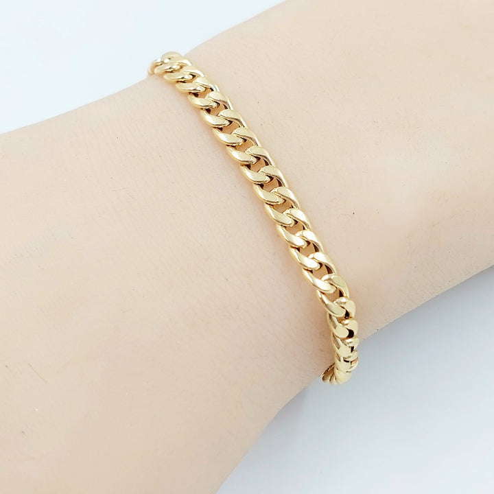 18K اسوارة جنزير مبسط-مجوهرات الشيخ سعيد-Saeed Jewelry 