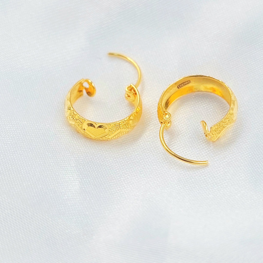 21K حلق ذبلة-مجوهرات الشيخ سعيد-Saeed Jewelry 