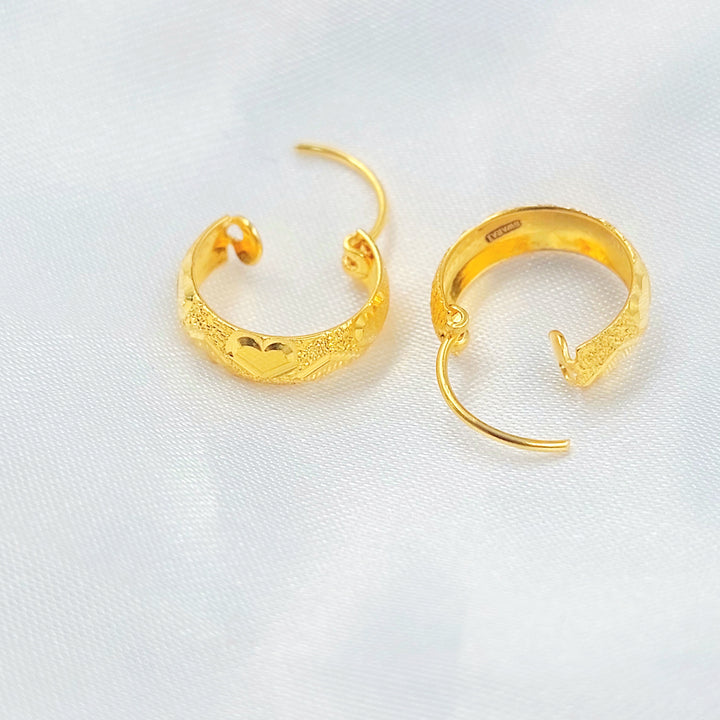 21K حلق ذبلة-مجوهرات الشيخ سعيد-Saeed Jewelry 