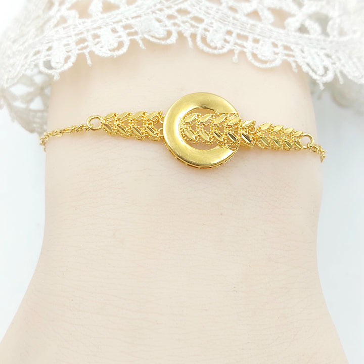 21K اسوارة ورق الشجر-مجوهرات الشيخ سعيد-Saeed Jewelry 