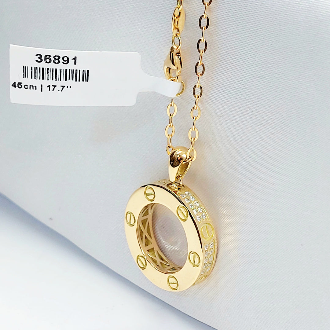 18K عقد فيجارو مرصع-مجوهرات الشيخ سعيد-Saeed Jewelry 
