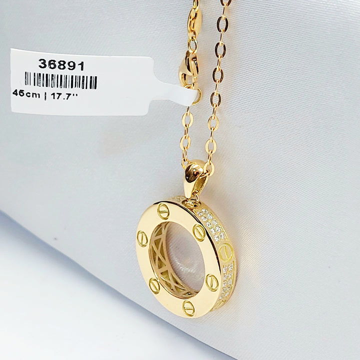 18K عقد فيجارو مرصع-مجوهرات الشيخ سعيد-Saeed Jewelry 